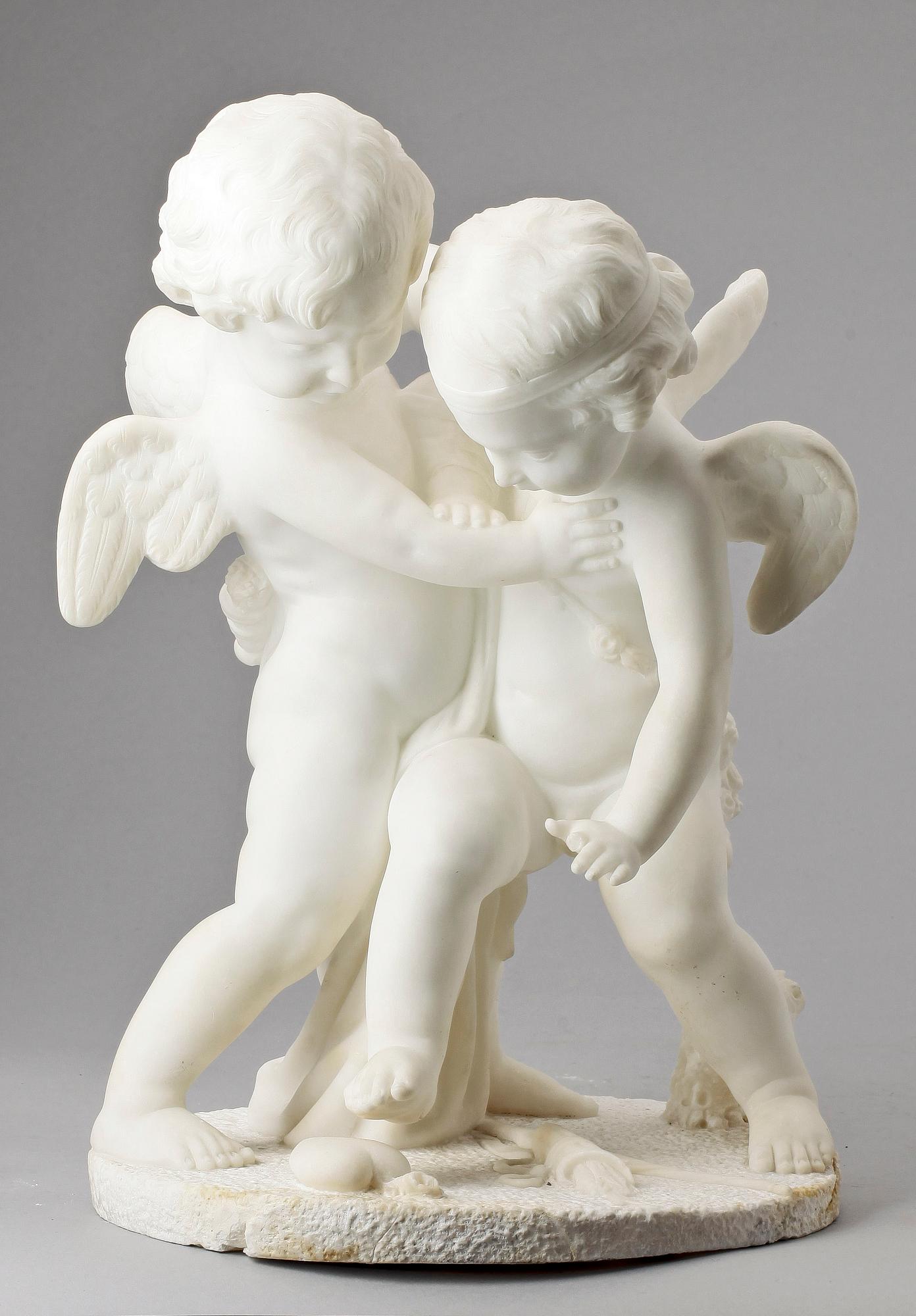 SKULPTUR, alabaster, omkring 1900.