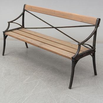 A Lessebo garden sofa, mid 19th century.