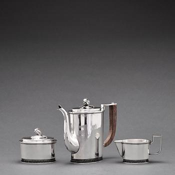 156. Carl Fredrik Carlman, a 3 pieces coffee service, Stockholm 1967.