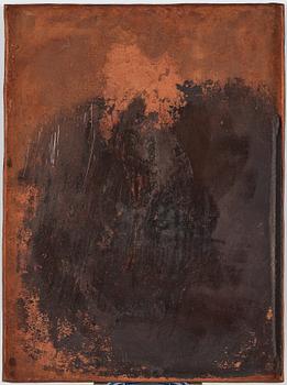 A Japanese lacquered and gilded metal panel, late Meiji, early 20th Century. Signed.