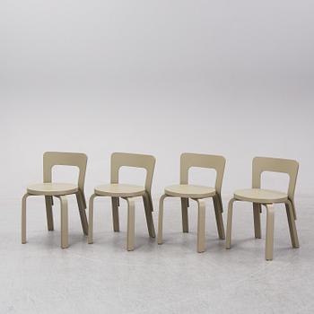 Alvar Aalto/ Note Design Studio, a set of four childen's chairs, Artek, Finland  2017.