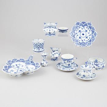 A 33-piece porcelain coffee service 'Musselmalet', Royal Copenhagen, Denmark.