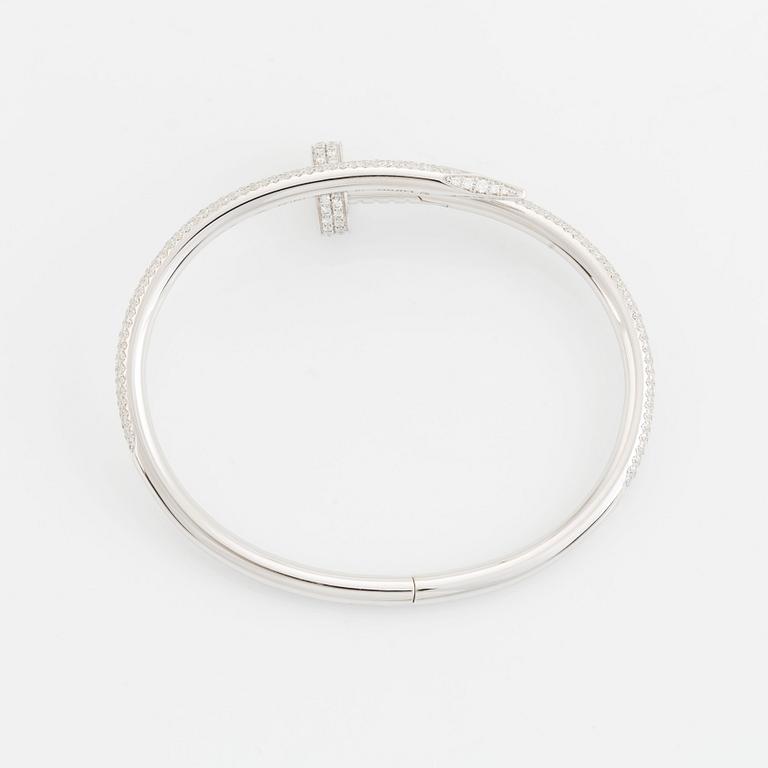 Cartier armband "Juste en Clou" 18K vitguld med runda briljantslipade diamanter.