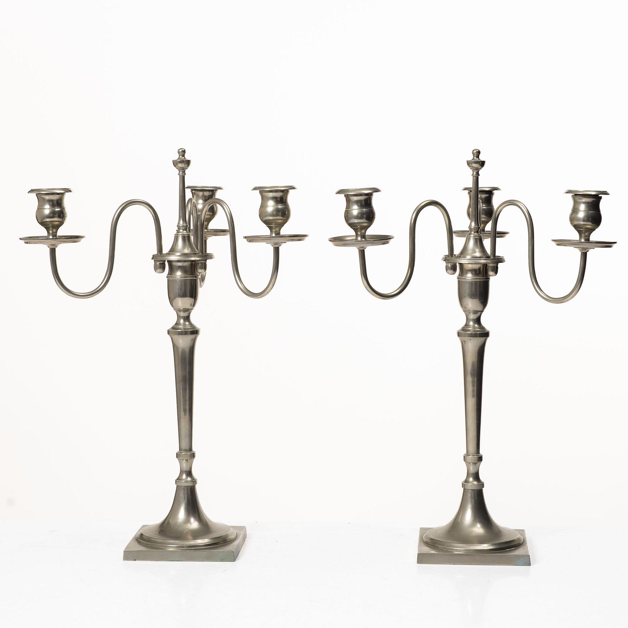 A pair of candelabra, Skultuna.