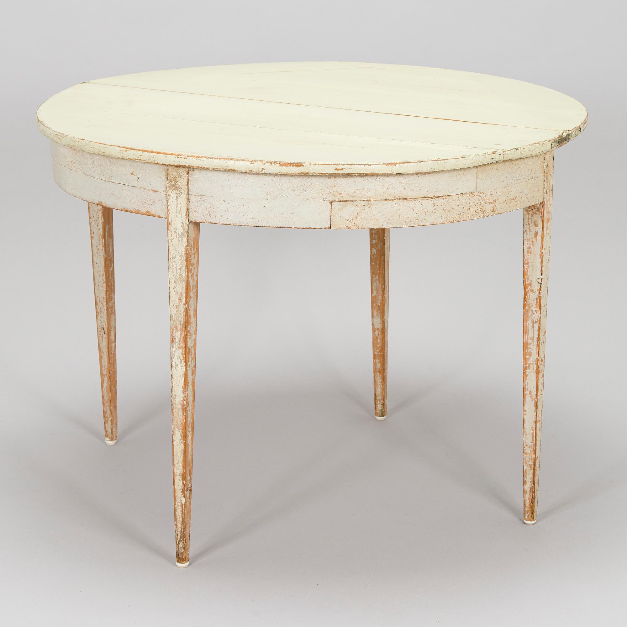 Bord / klaffbord, halvmåneform, 1800-tal.