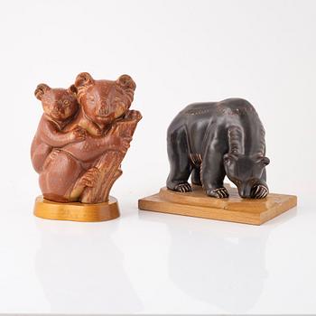 Gunnar Nylund, two figurines, Rörstrand.