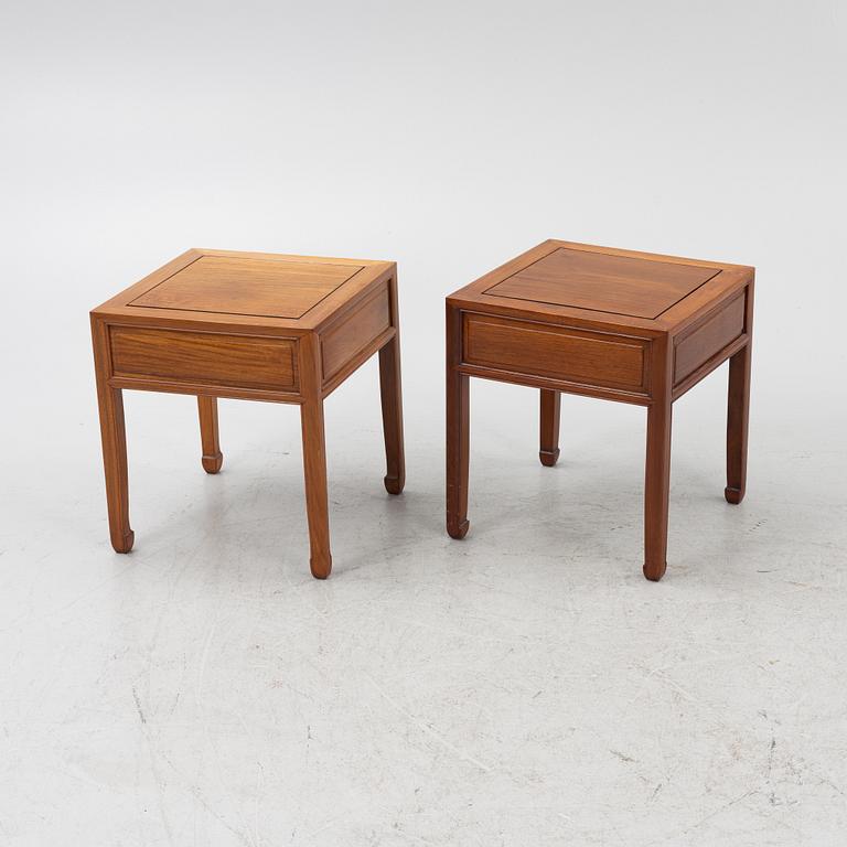 Lamp tables, a pair, China, modern manufacture.