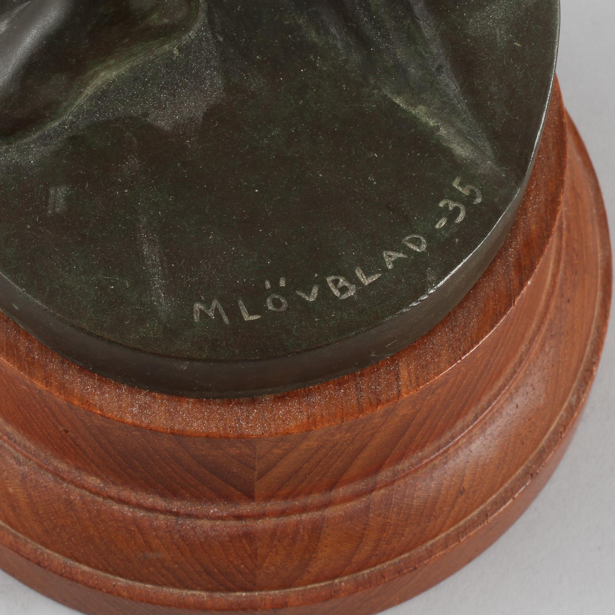 MARCUS LÖVBLAD, skulptur, brons, signerad och daterad -35.