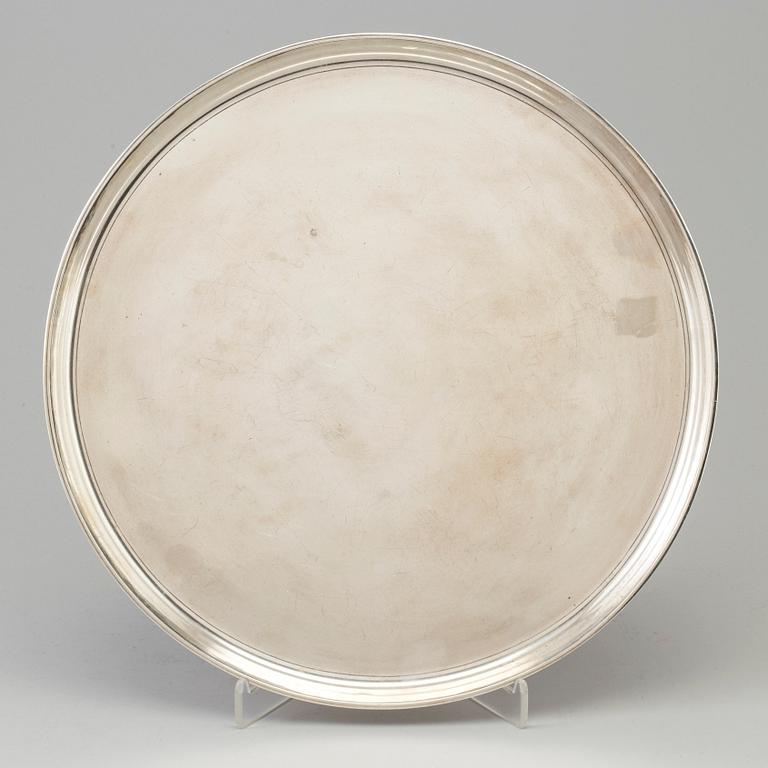 ÅKE STRÖMDAHL, a sterling silver tray from Hugo Strömdahl AB, Stockholm, 1954.