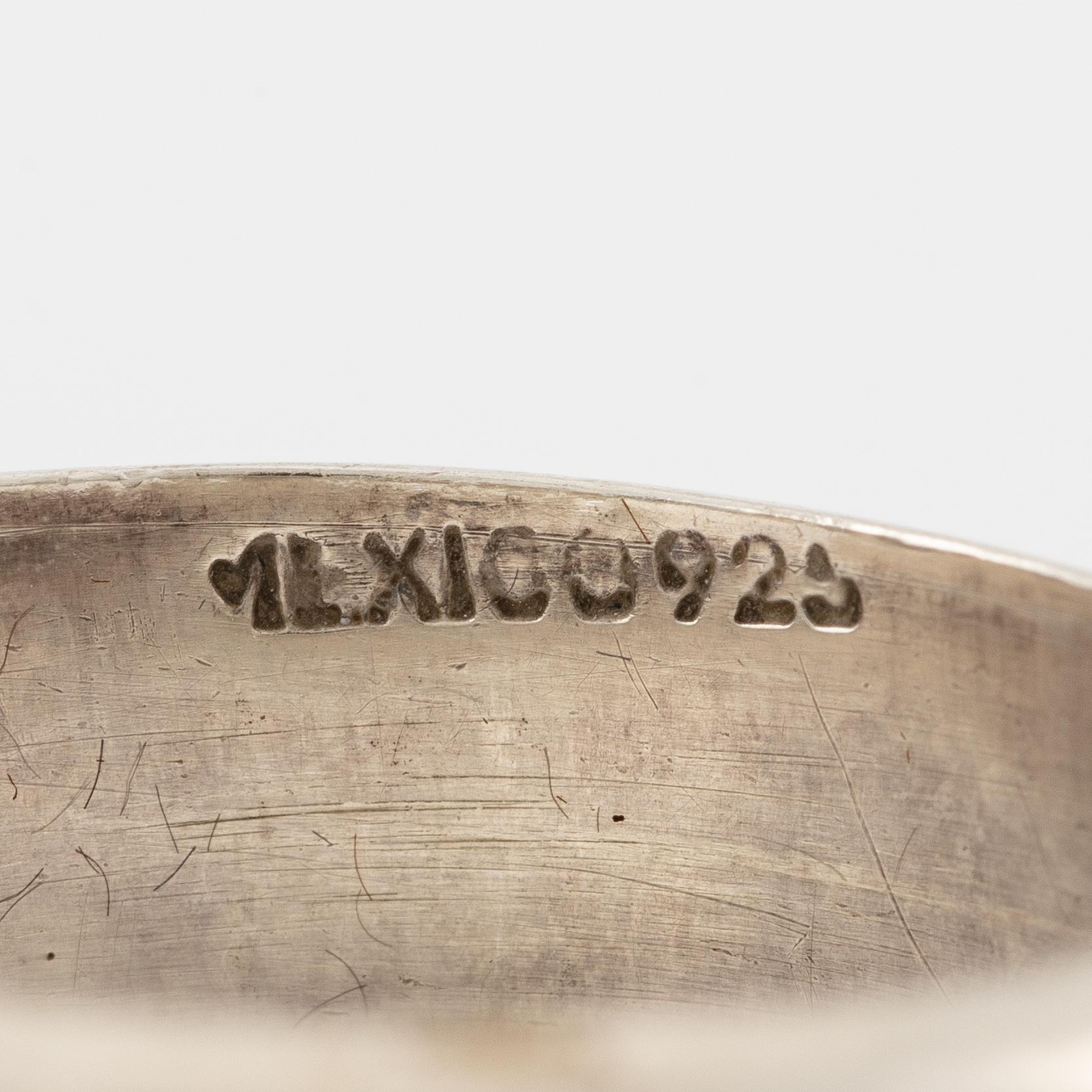 Ring, silver, Mexico.