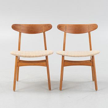 Hans J. Wegner, stolar, 5 st, modell "CH-30", Carl Hansen & Son, Odense, Danmark.