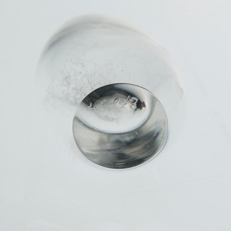MINIATYRFÖREMÅL, 5 st, glas, en vas signerad K.Franck Nuutajärvi Notsjö -58.
