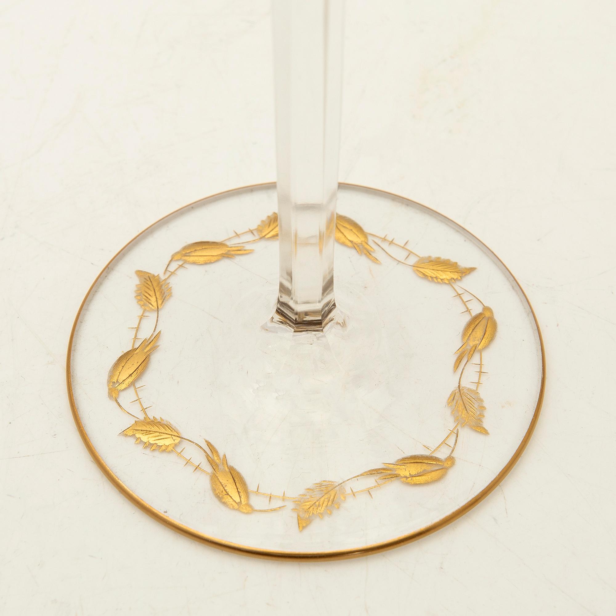 Glasservis, 33 + 2 delar, "Paula", Moser, Tjeckien, 1900-talets slut.