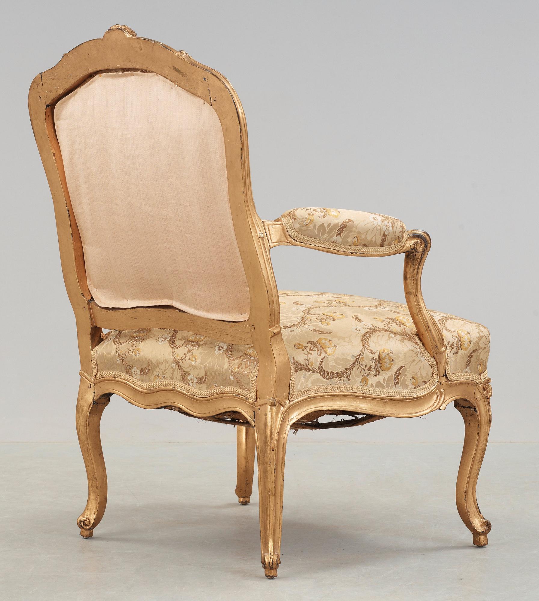 KARMSTOL. Frankrike, 1700-talets andra hälft. Louis XV.