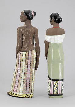 FIGURINER, 2st, stengods, Mari Simmulson, Upsala Ekeby, 1950-60-tal.