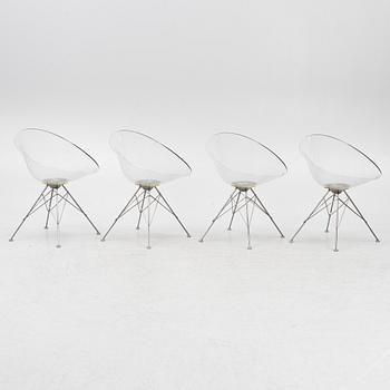 Philippe Starck, four 'Ero S' chairs, Kartell, Italy.