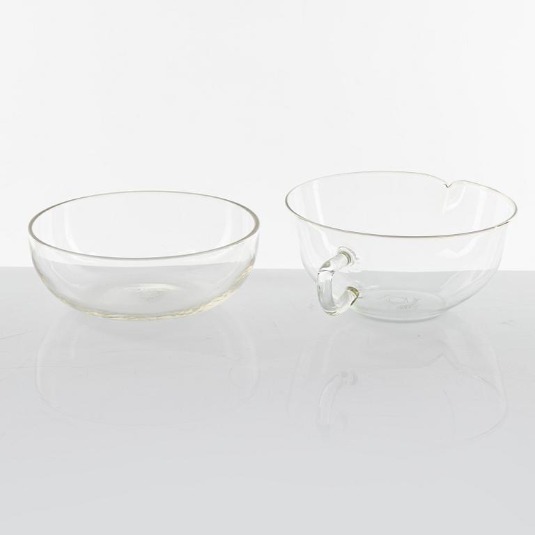 Wilhelm Wagenfeld, 159 glass service pieces, Jenaer Glaswerk, Schott & Gen, Germany.