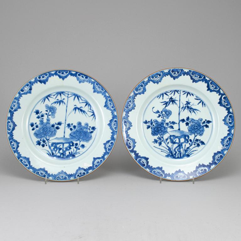 FAT, ett par, kompaniporslin. Qingdynastin, 1700-tal.