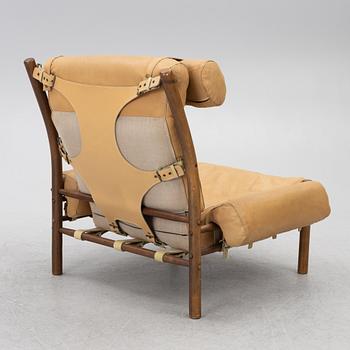 Arne Norell, Armchair with an ottoman, 'Inka', Norell Möbel AB, 1970s.
