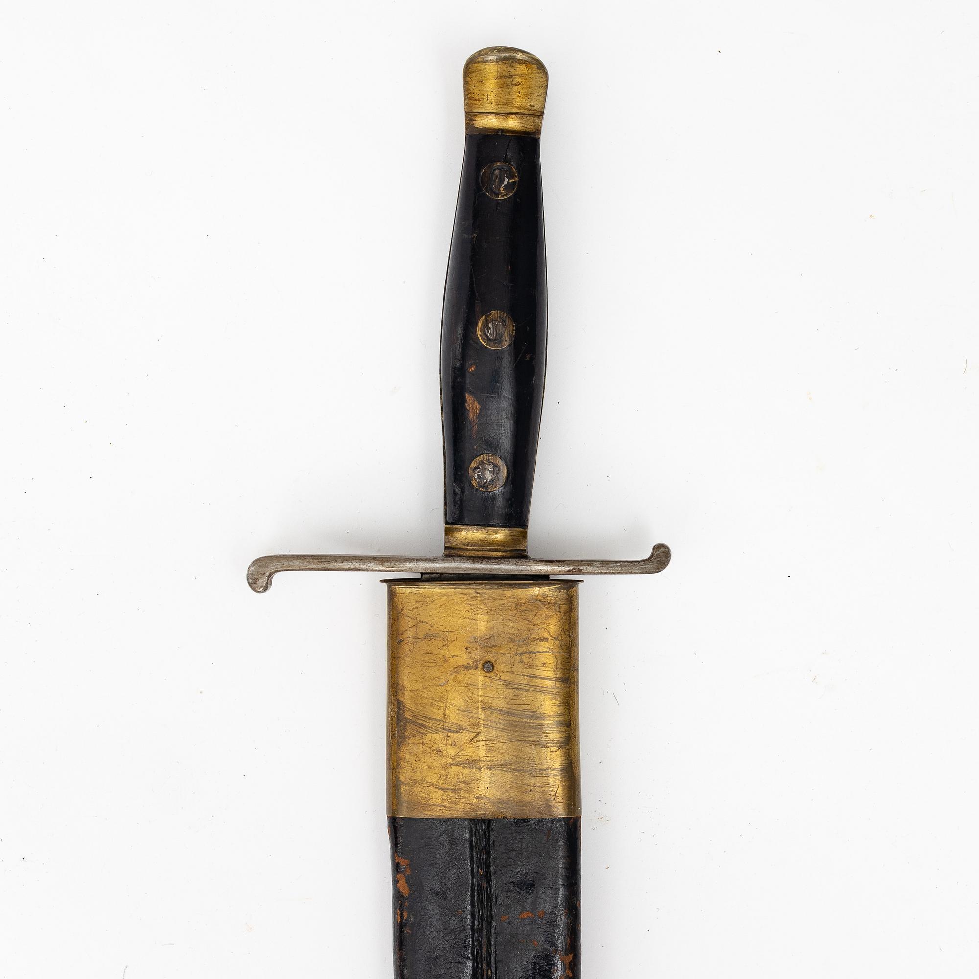 A Swedish cutlass 1810 pattern, with scabbard.