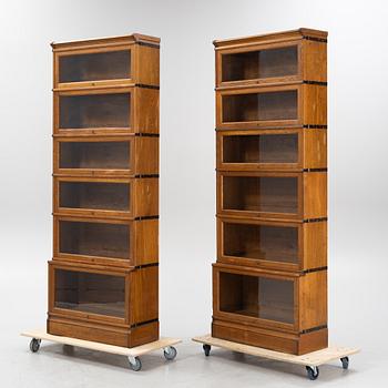 Two Swedish mid 20th century archive cupboards from Åtvidabergs snickerifabrik.