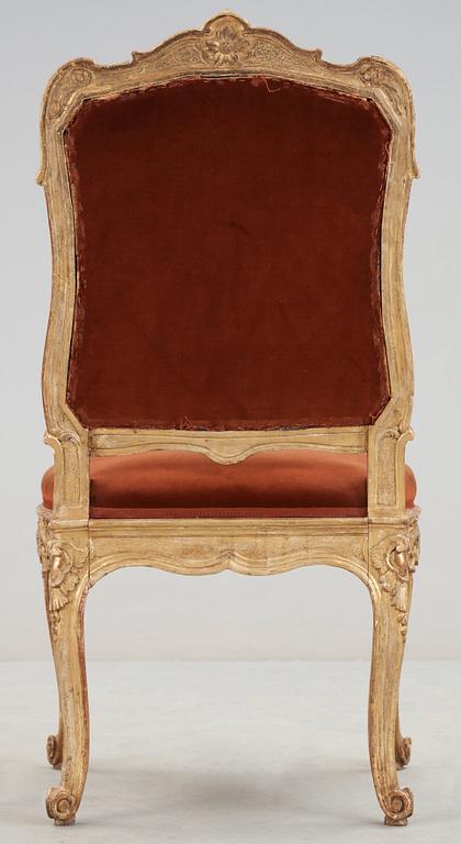 A Swedish Rococo mid 18th century chair.