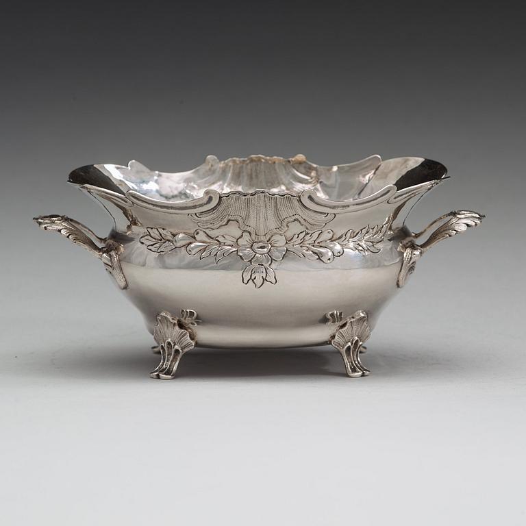ANDERS CASTMAN dy, Eksjö 1779, konfektskål, silver, rokoko.