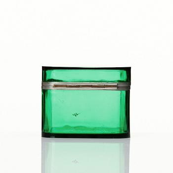 Josef Frank, a mould-blown glass and pewter box, Svenskt Tenn, Sweden.