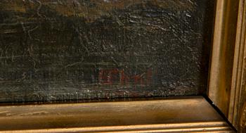 S.FLINT, oil on canvas, signed and dated 1877.