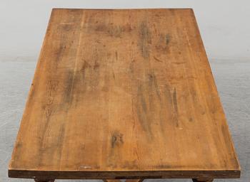 A pine table, circa 1900.