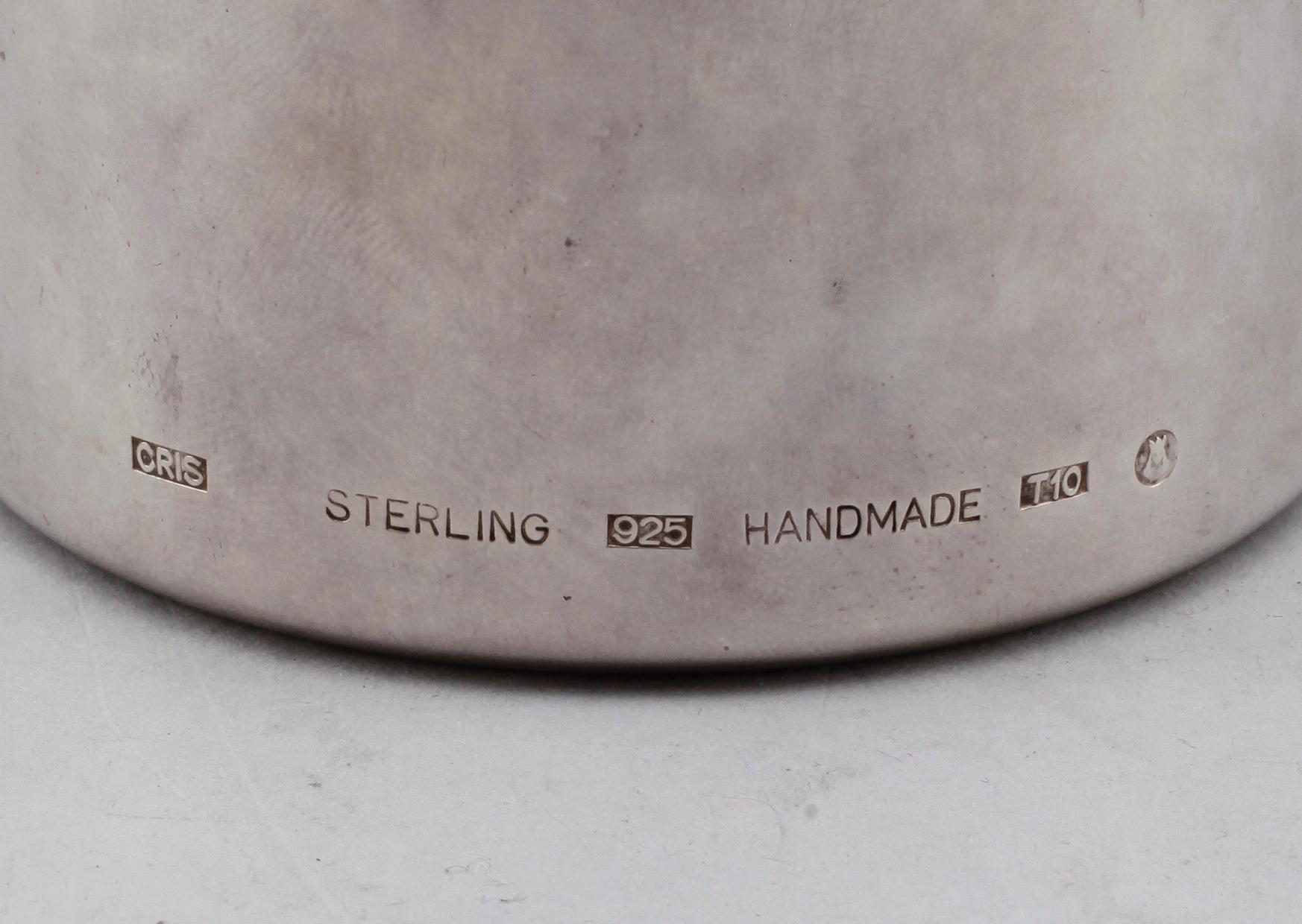 FLASKA, sterlingsilver, Cris, Stockholm, 1993. Vikt ca 529 g.