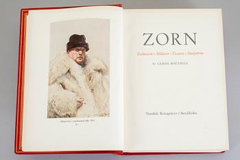 GERDA BOËTHIUS, 2 vol, Zorn, tecknaren, målaren, etsaren, skulptören, resp Zorn, människan och konstnären.