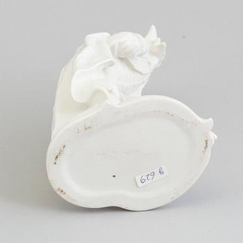 A white glazed figure of pantalone, Nymphenburg, Germany, 20th Century.