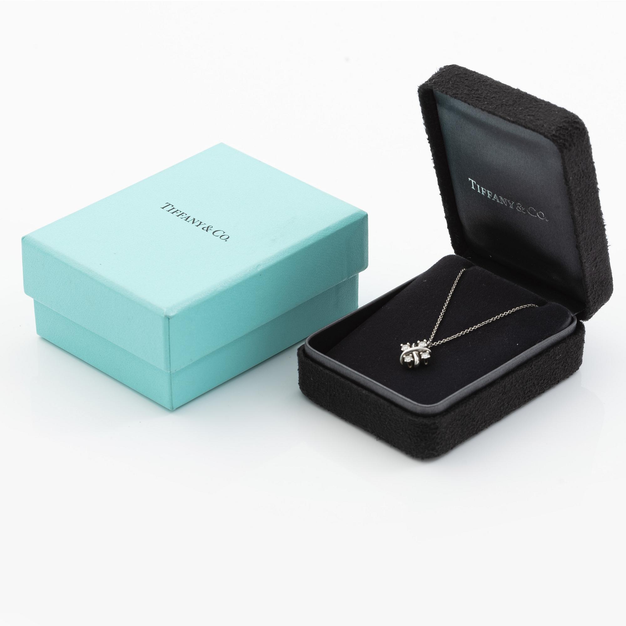 Tiffany & Co, "Lynn pendant", platinum with brilliant-cut diamonds.