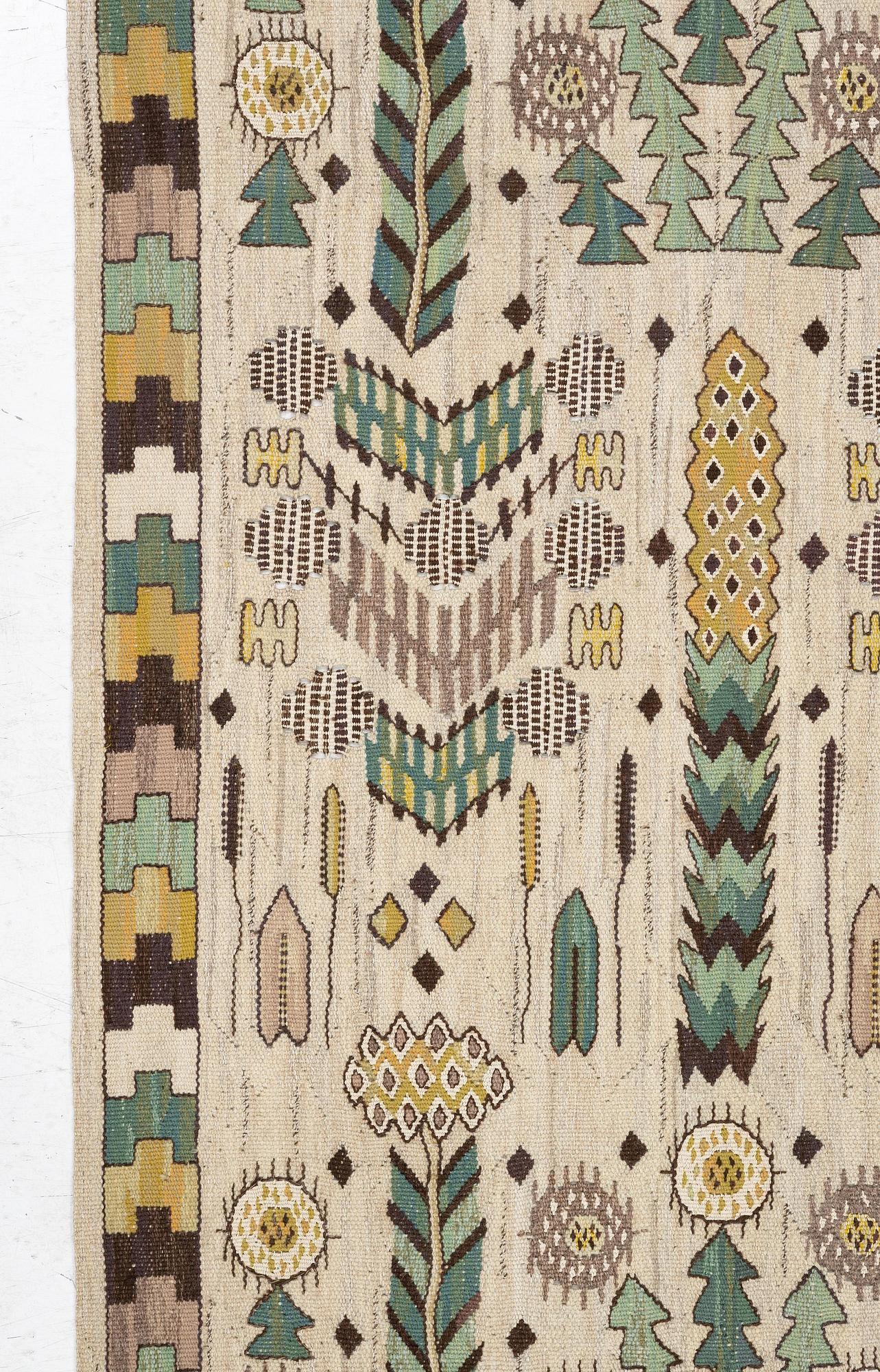 Märta Måås-Fjetterström, draperi, "Taraxacum", gobelängteknik, ca 250 x 155 cm, signerat MMF.