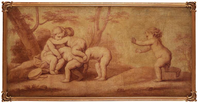 Francois Boucher In the manner of the artist, Playing puttos.