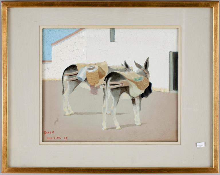 GRETA GERELL, olja trol på papper, sign o dat 1967.