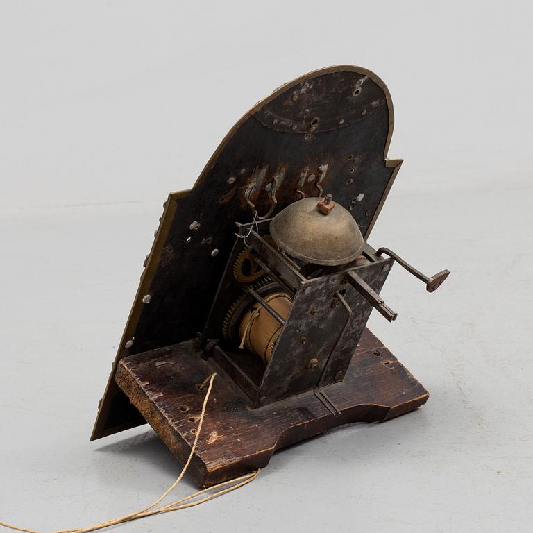 A grandfather clock by Kougsta workshop, Häggenås, Jämtland, early 19th century.