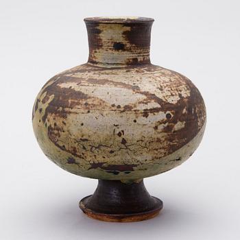 A mid-20th century vase signed KS, Arabia.