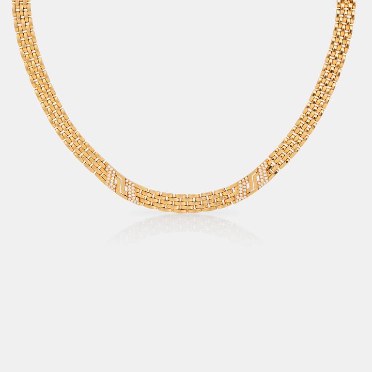 A circa 2.50ct brilliant-cut diamond necklace signed Cartier.