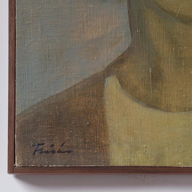 Vera Frisén, oil on relined canvas, signed.