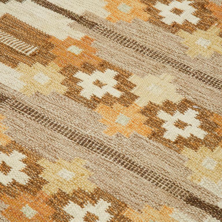 Ingegerd Silow, matto, flat weave, ca 193,5-194,5 x 137-139 cm, signed IS.