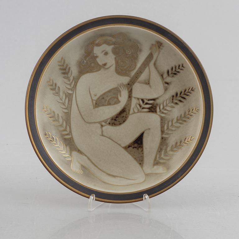 Gunnar Nylund, vas samt fat, "Flambé", Rörstrand-Lidköping, 1930-40-tal.