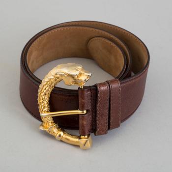PRADA, a leather belt, size 75/30.