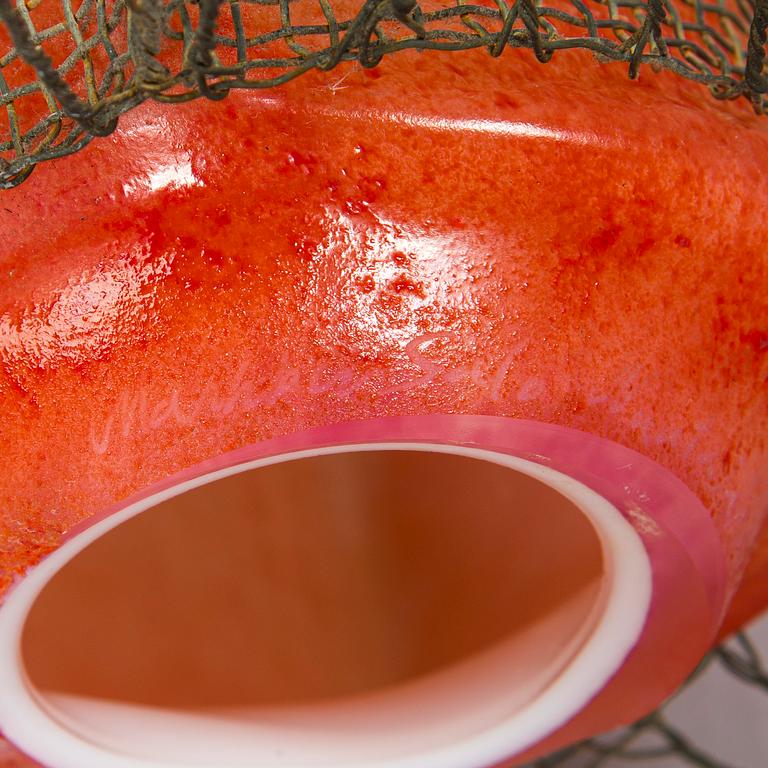 Markku Salo,  a glass sculpture, signed Markku Salo Nuutajärvi Notsjö 1991.