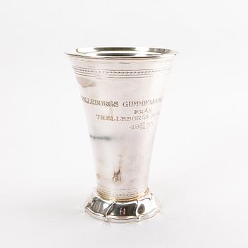 A Swedish 20th century sivler beaker mark of GAB Stockholm 1953, weight 412 gram.