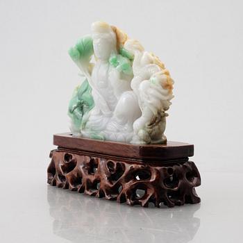 A Chinese stone figure of a Guanyin, later part of the 20th century.