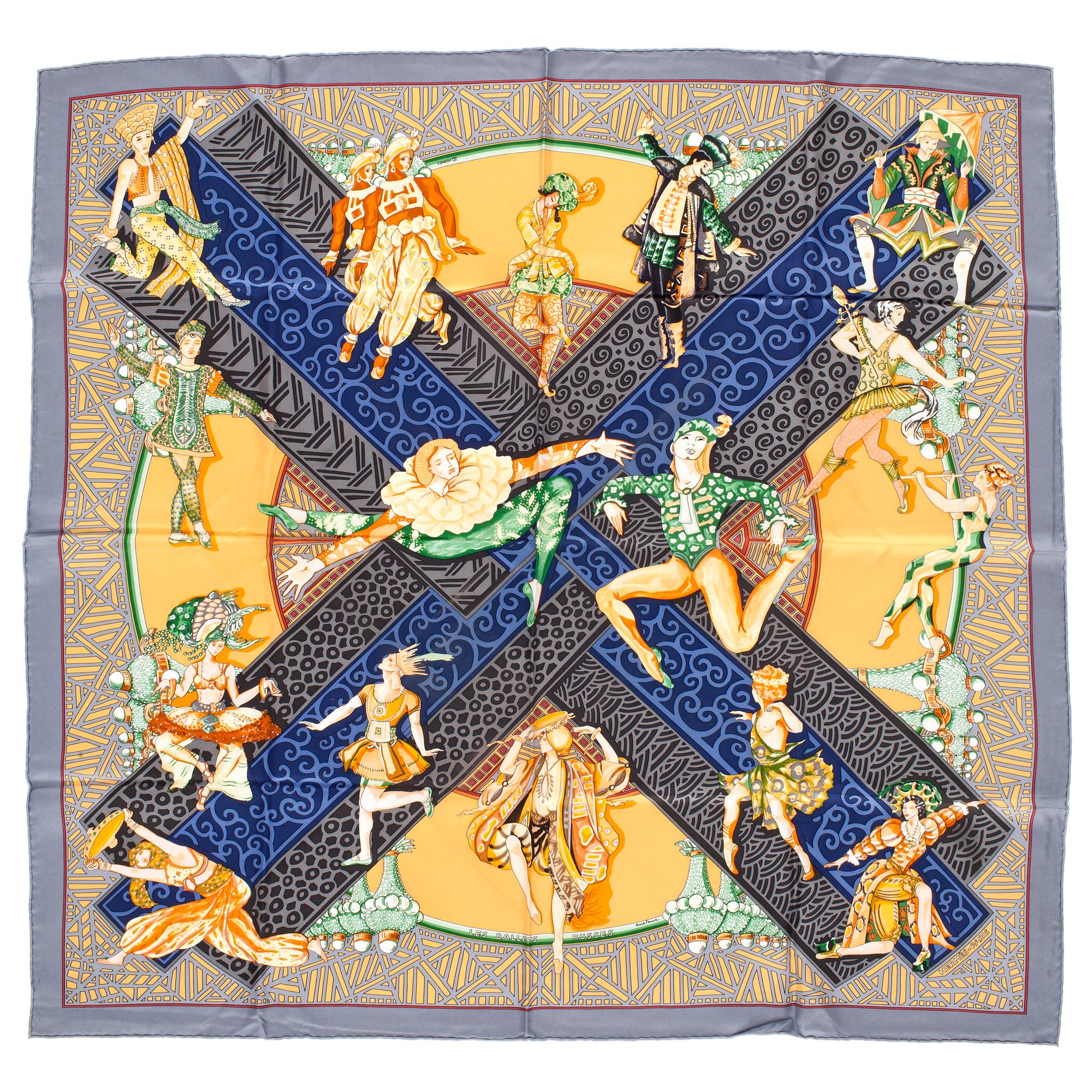HERMÈS, silk scarf, "Les Ballets Russes".
