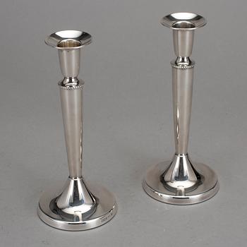 LJUSSTAKAR, 1 par, silver, BEFA, Göteborg, 1970.