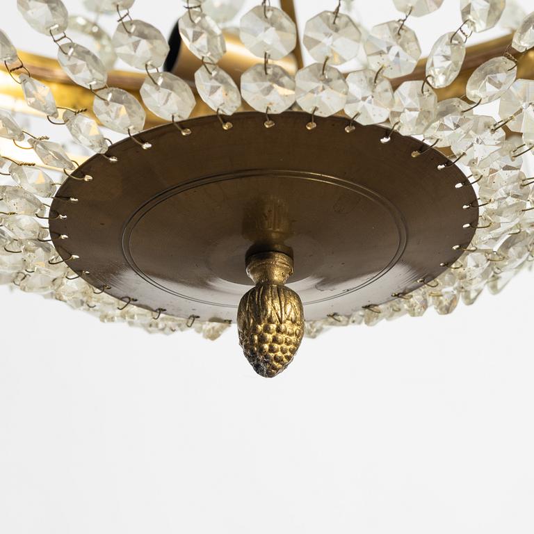 Chandelier, Empire style, mid-20th century.